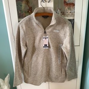 Eddie Bauer sz S 1/4 zip sweater fleece nwt